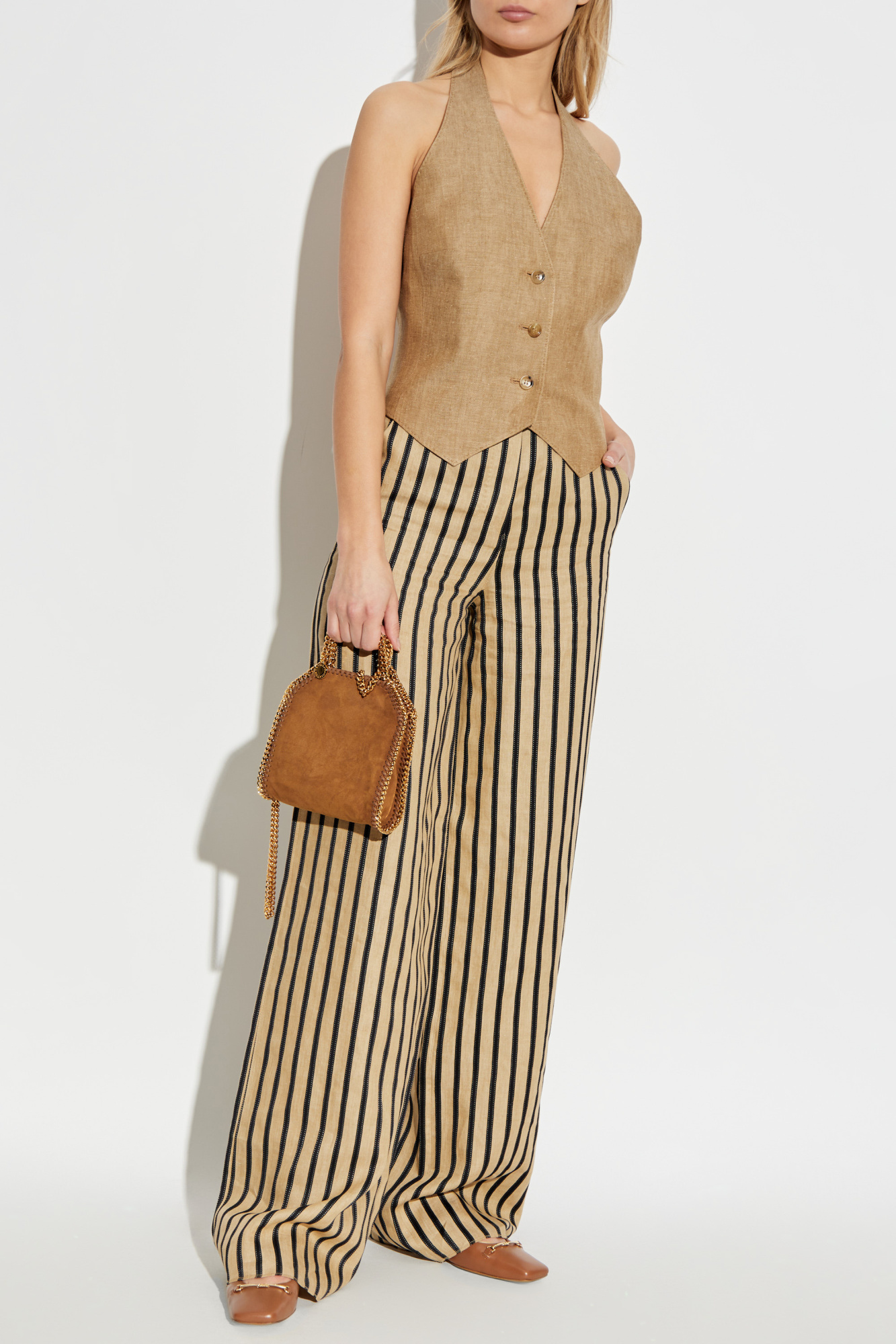 ◆MAX MARA 最新作◆Sauro オープンバック リネンベスト/Beige◆ Sauro open-back linen vest in beige - Max Mara | Mytheresa